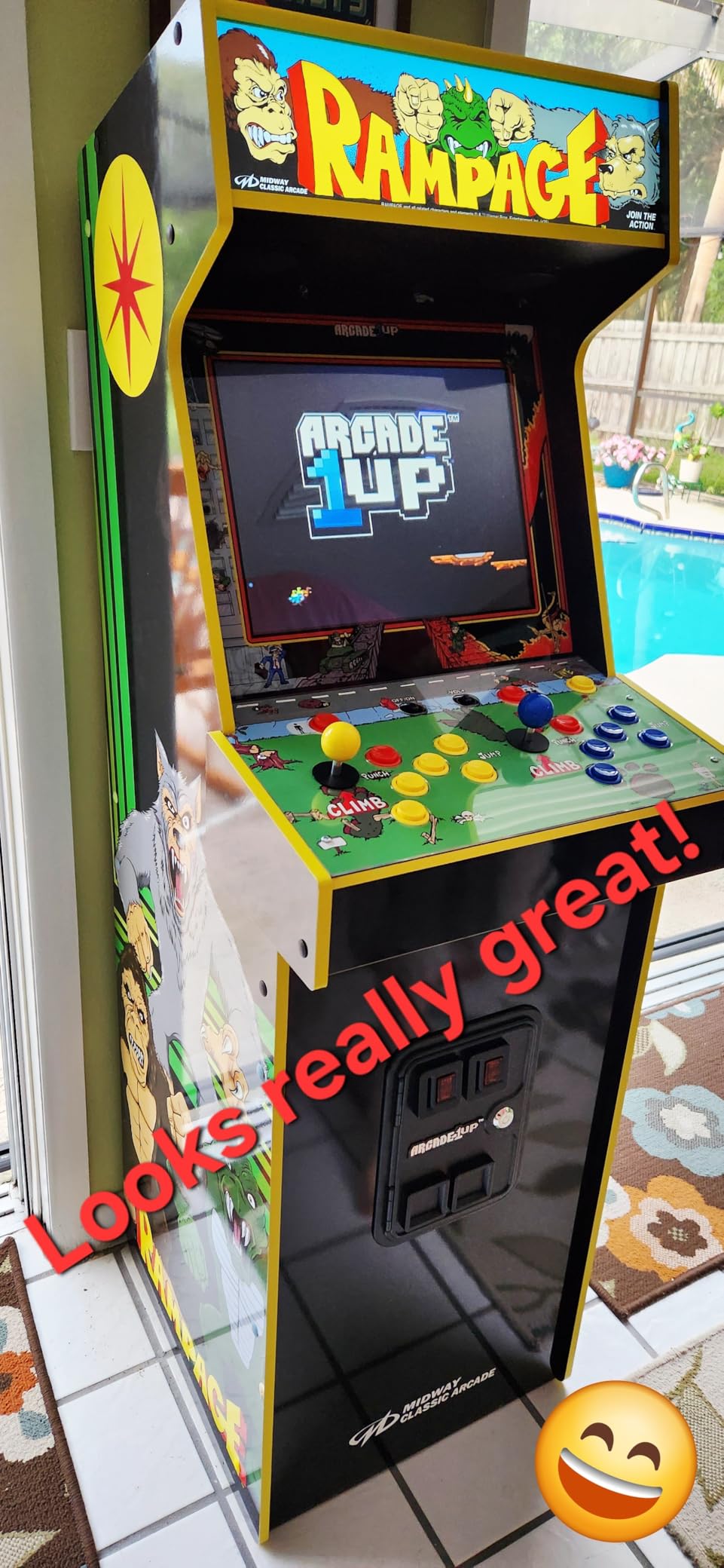 ARCADE1UP Rampage/Joust Deluxe Arcade Machine, Includes 14 Classic Midway Games with WiFi Leaderboards, Light-Up Marquee & Redesigned Cabinet customer photo 1