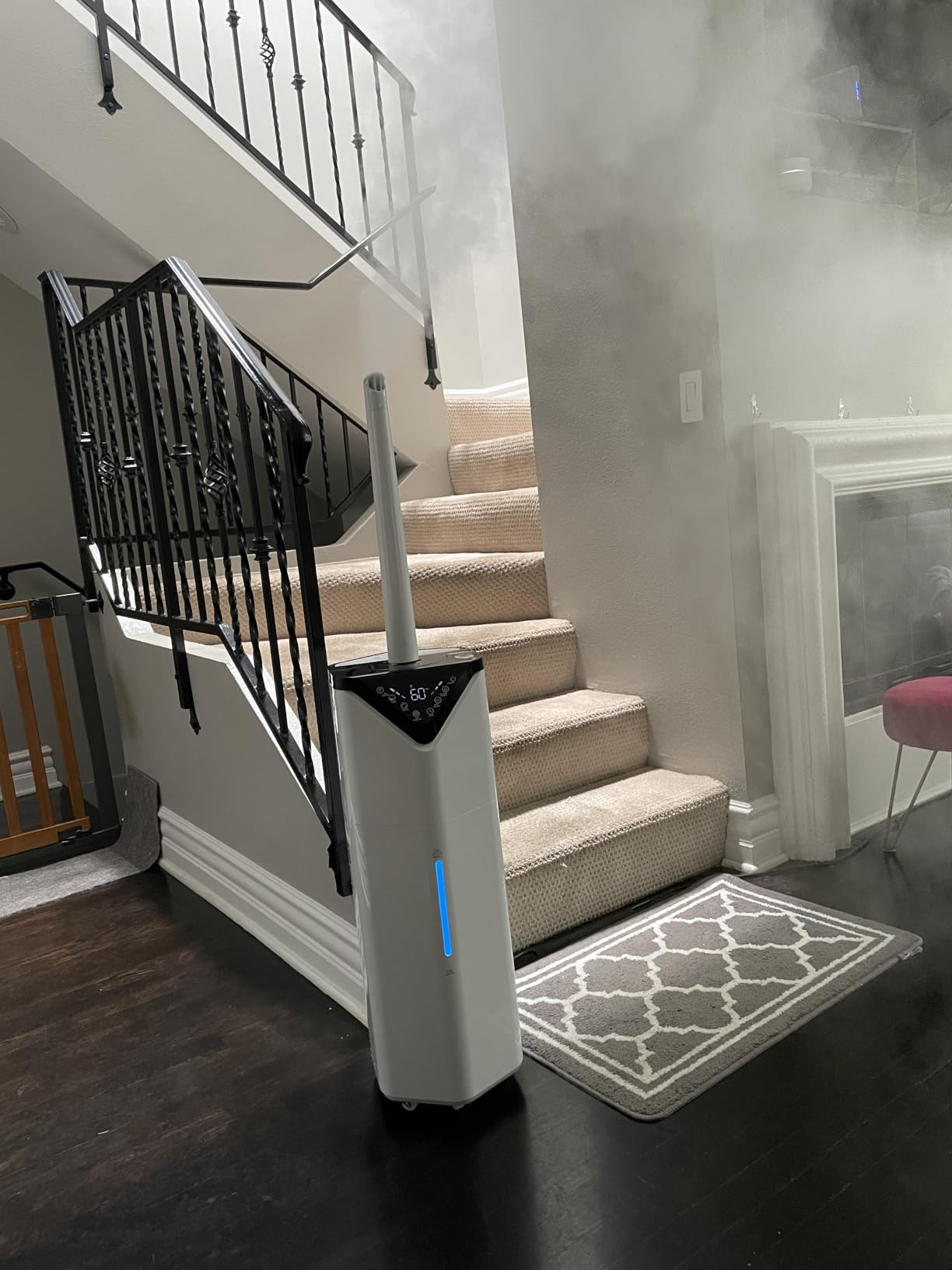 19L/5Gal Humidifiers for Bedroom Large Room 2800 sq ft, Quiet Humidifiers for Large Room, Floor Humidifier with 3 Mist Mode & Auto 180 Degrees Mist Tube for Home Whole House School Office Commercial Plants customer photo 1