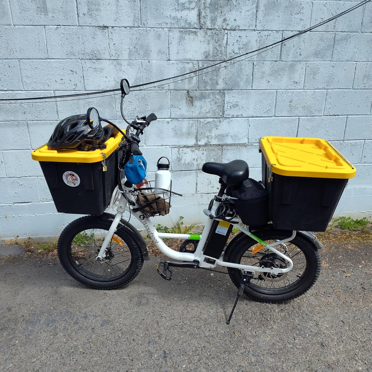 isinwheel U7S Electric Bike for Adult, Peak 1500W Motor 48V 20Ah Battery Up to 20+ MPH & 80 Miles Step-Thru Cargo Ebike, 7-Speed All Terrain Fat Tire Front Suspension E-Bike customer photo 1