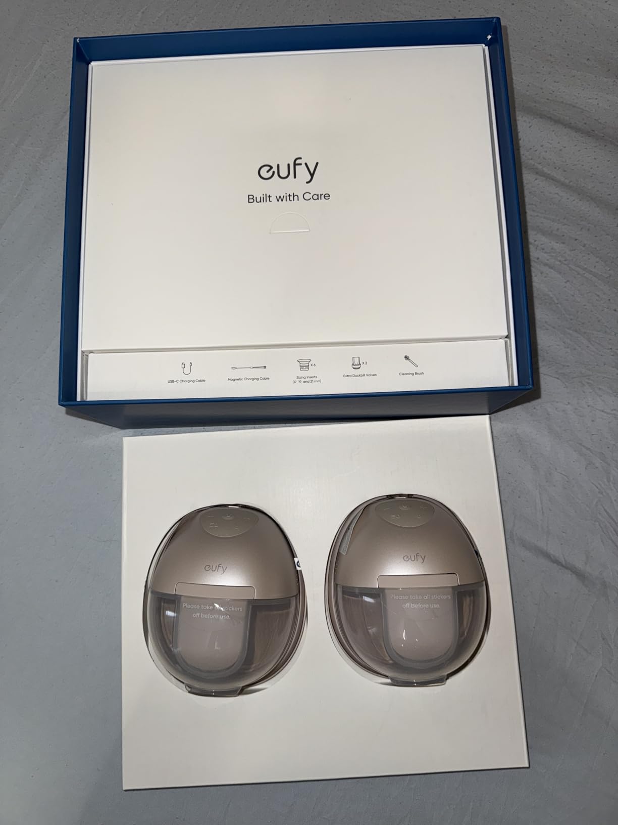 eufy Security Heated Massage Wearable Breast Pump S2 Pro, Charging Case | HeatFlow 2.0, VibraPump Massage, Nipple Light, Full Milk Alert, 7-Day Battery, App DIY Rhythm, Double-Sealed Flange customer photo 1