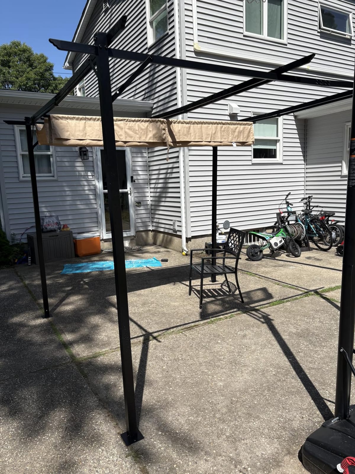 Aoxun 10'x12' Outdoor Retractable Pergola, Upgraded Adjustable Sun Shade Canopy, Sturdy Metal Gazebo for Modern Backyard, Patio, Deck and Garden customer photo 2
