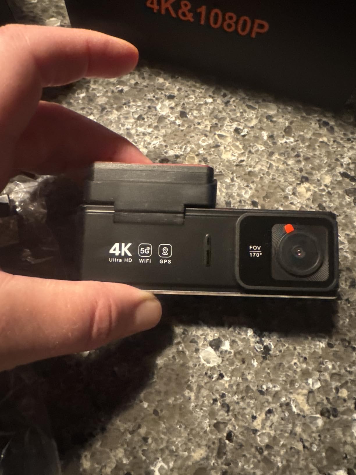 4K Dual Dash Cam Front and Rear, Night Vision, Free Card Included | 4K Front + FHD Rear Recording, 5.8GHz WiFi, GPS, 3.5