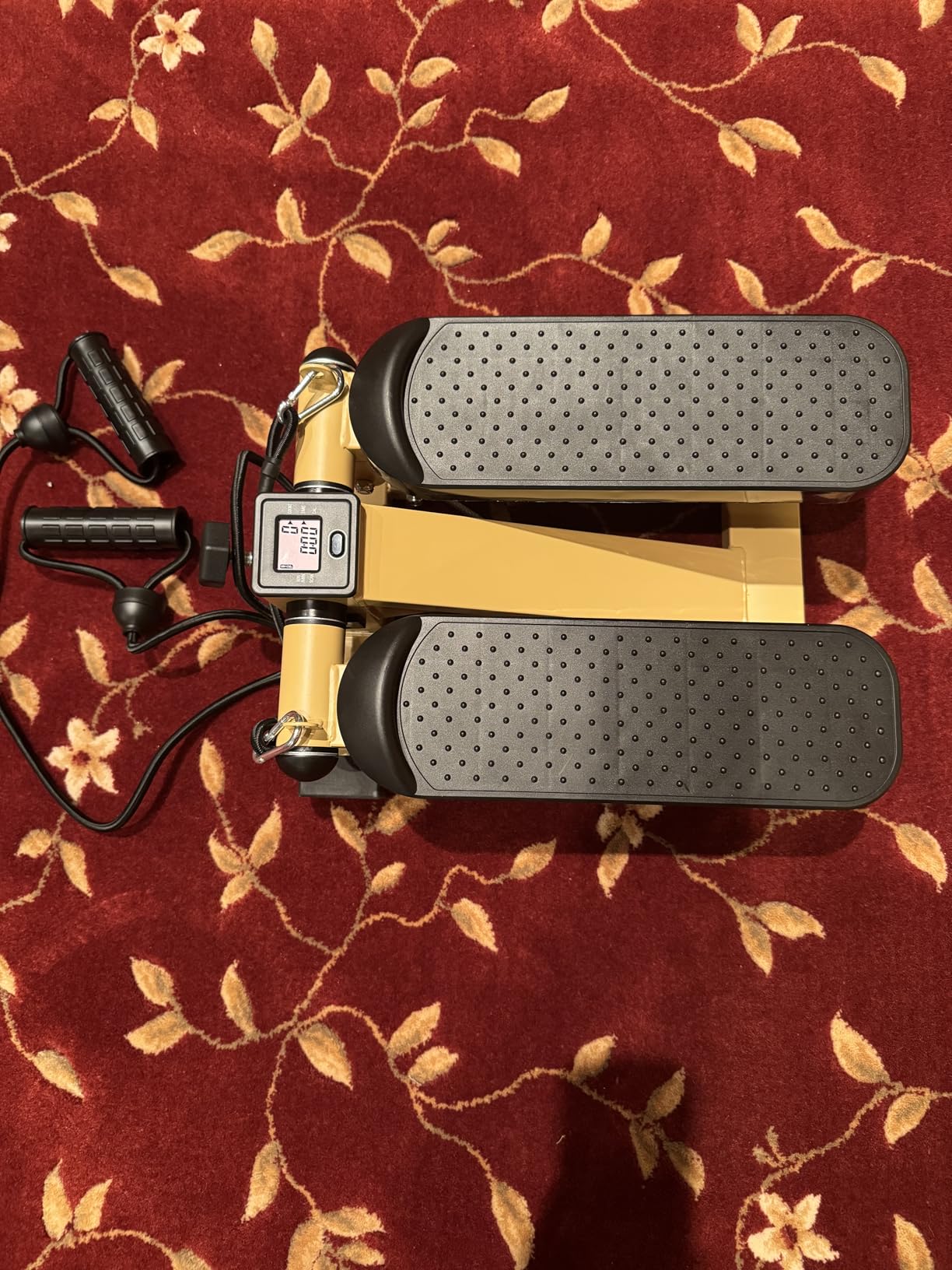 HCOIW Mini Stepper for Exercise at Home, Stair Stepper with Resistance Bands | Compact Stepping Machine with 300 lb Weight Capacity, Full Body Workout Equipment for Legs, Glutes & Cardio customer photo 1