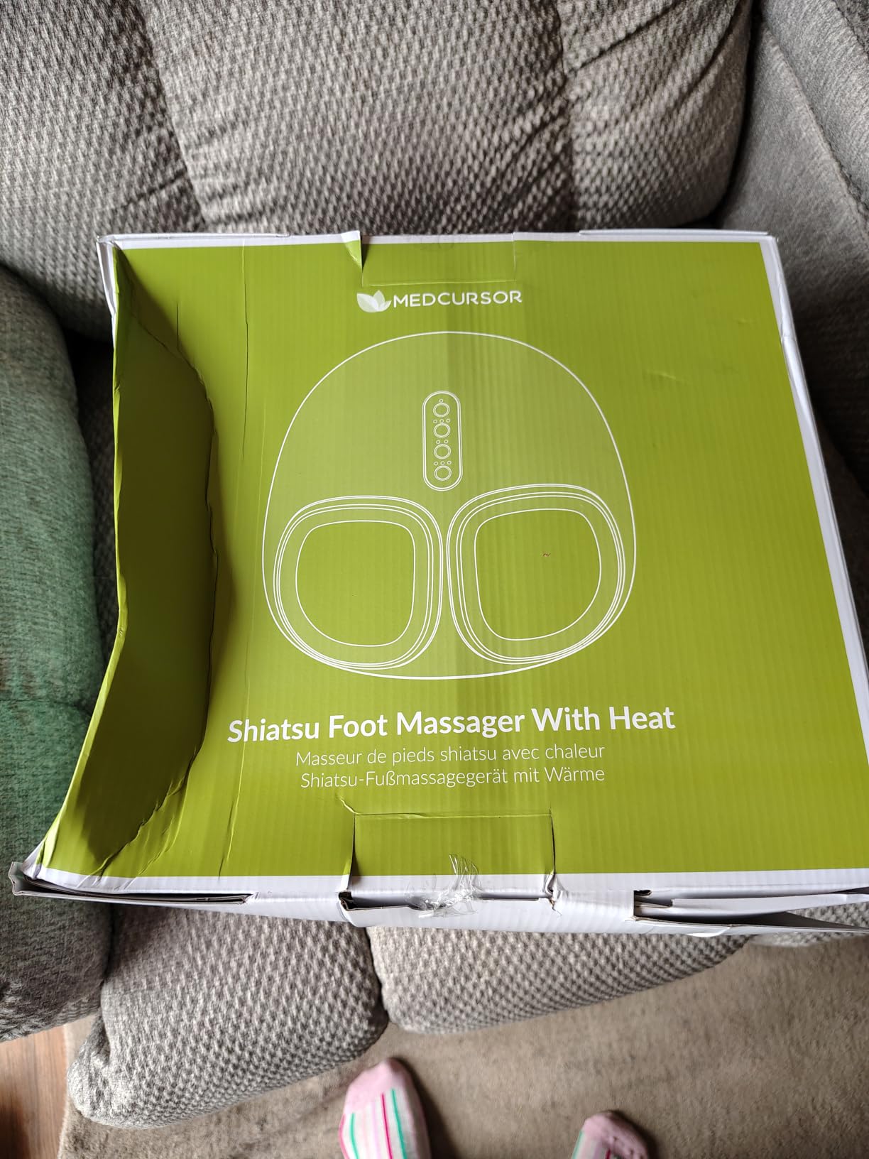 Medcursor Foot Massager with Heat, 2026 Upgraded Shiatsu Foot Massagers for Delivers Pain Relief, Tired, Plantar Fasciitis, Adjustable Air Pressure, Fits Up to 13