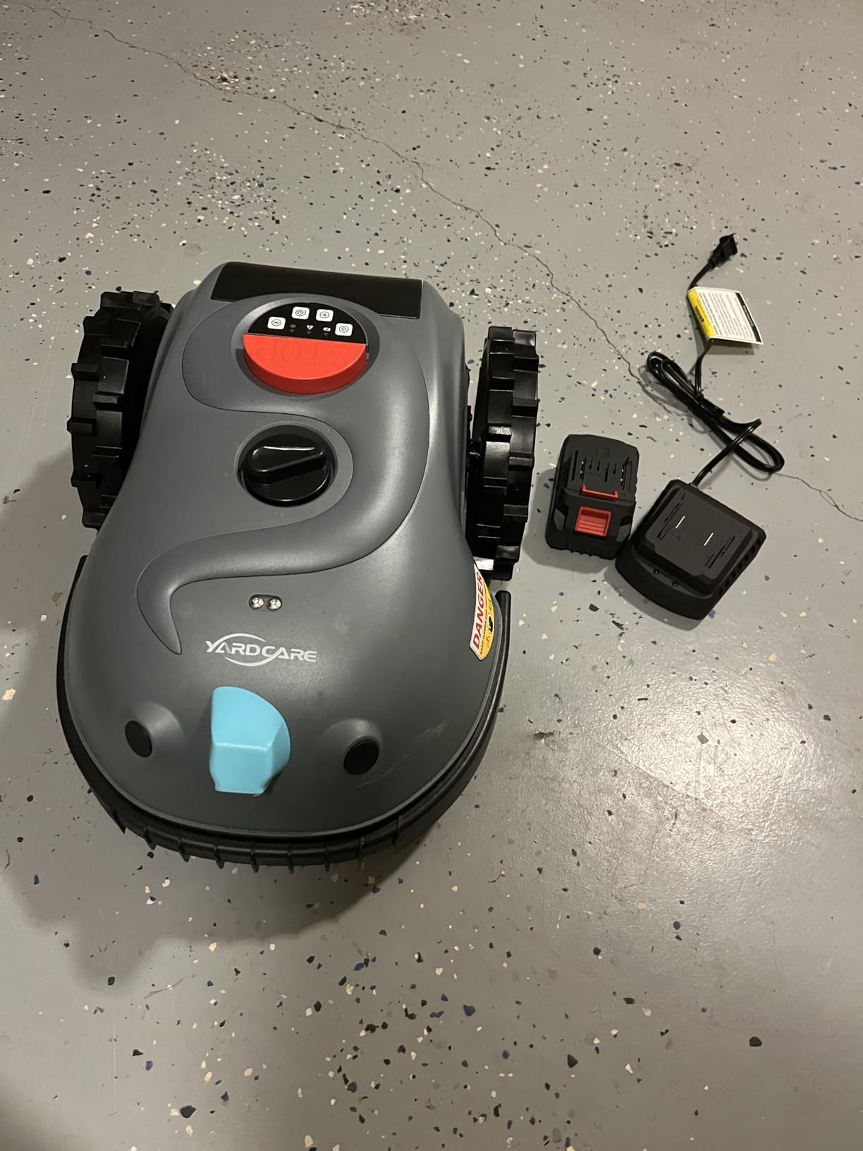 YARDCARE V100 Robot Lawn Mower with HD Vision Navigation, Smart Obstacle Detection, Collision Sensors, Adjustable Cutting Height, Low-Noise Operation-Perfect for Small Lawns up to 1,600 sq ft. customer photo 2