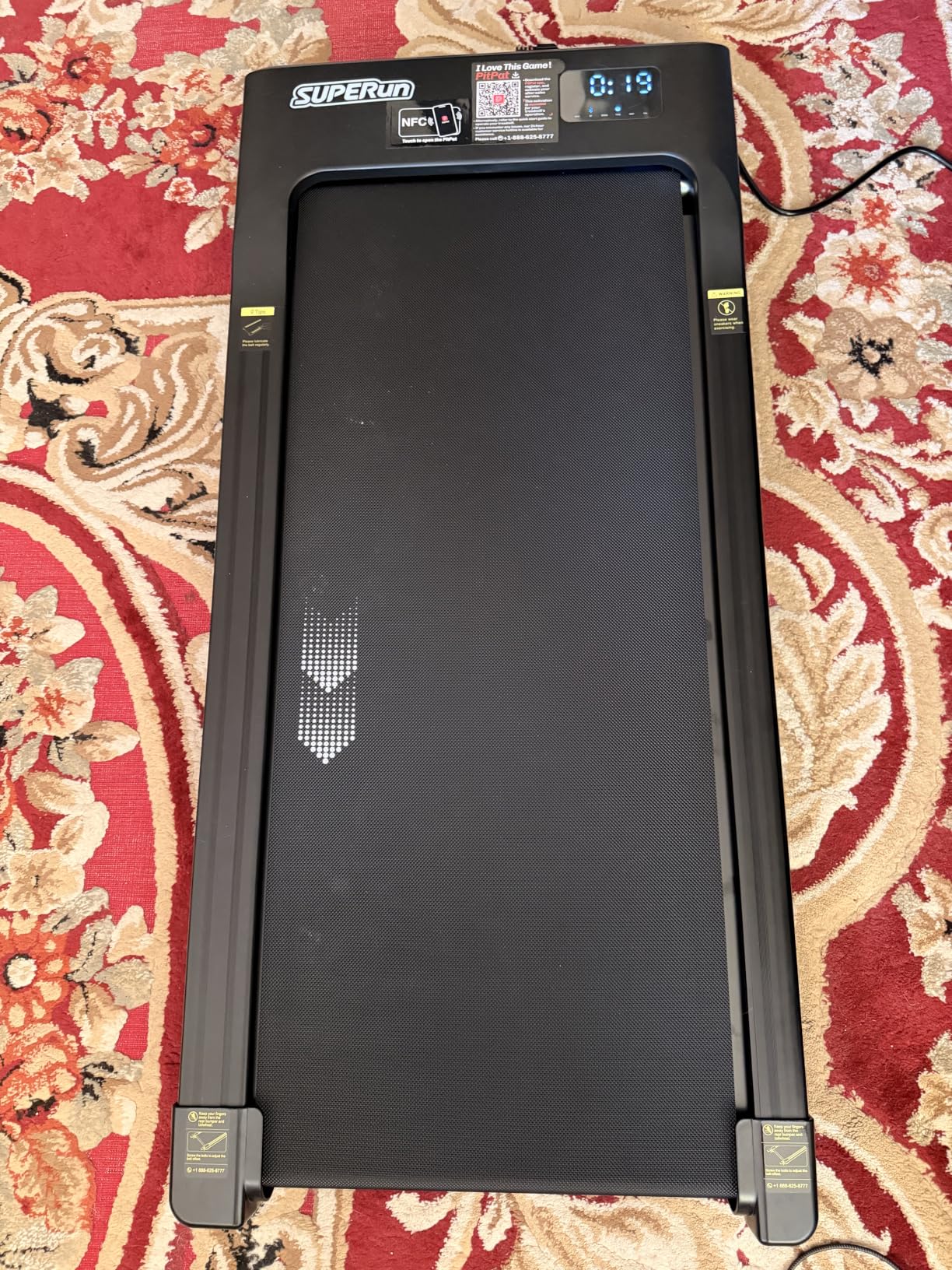 Superun Walking Pad with 6% Incline, Under Desk Treadmill for Home Office, 3 in 1 Portable Walking pad Treadmill with Remote Control, 2.5HP Quiet Mini Treadmills, 300 lbs Capacity customer photo 2
