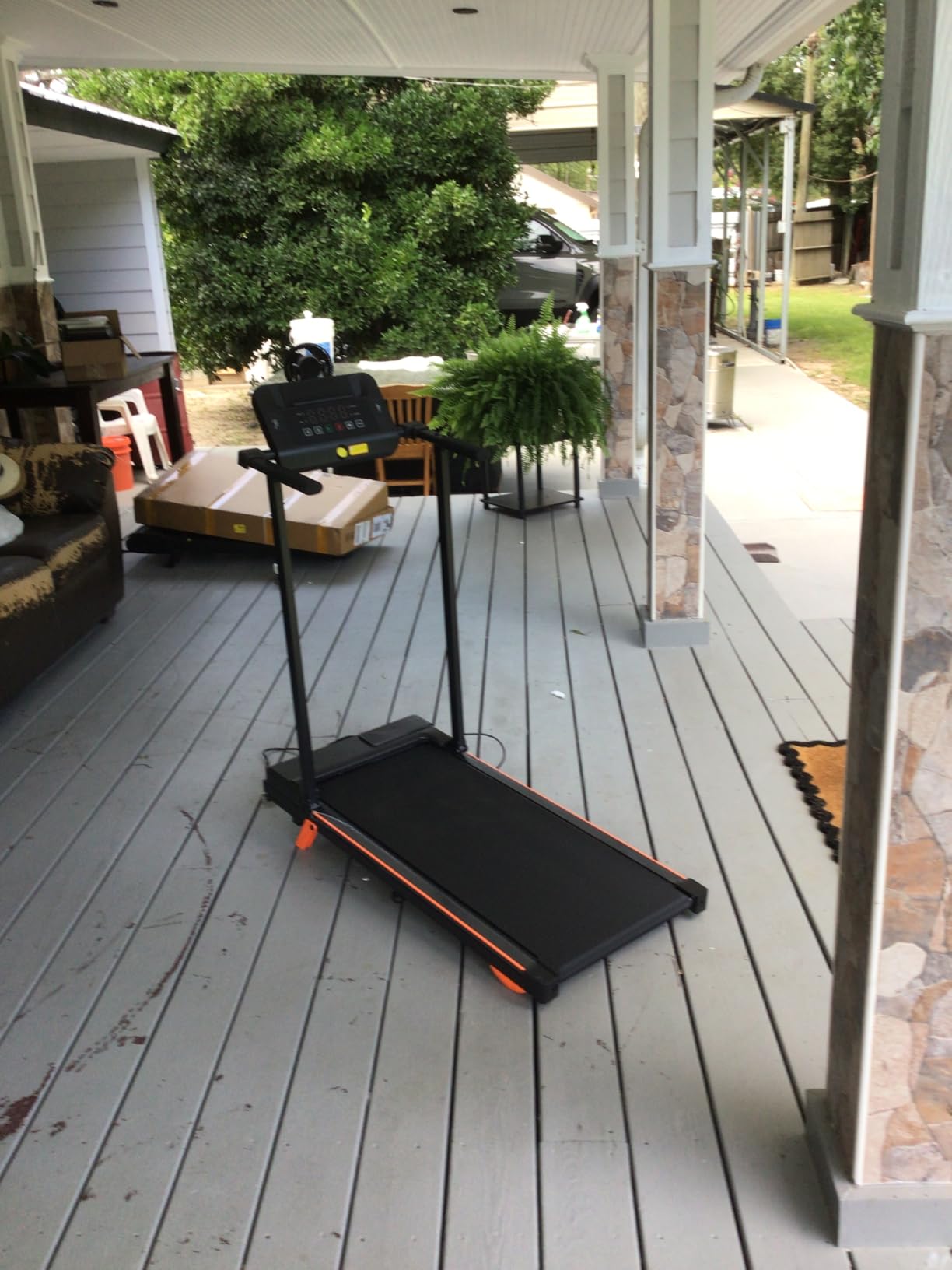 Treadmill for Home with 20% Auto Incline, Walking Pad with Handle Bar | 3.5HP, 450LBS Capacity, 8.7MPH Max Speed, Wide Belt, Adjustable Handlebars, Home Use customer photo 1