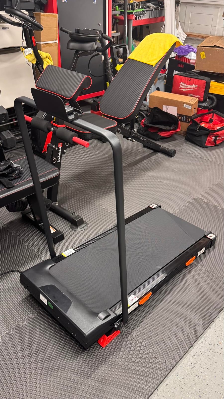 16% Incline Treadmills for Home, Foldable Treadmill with Incline | Portable Treadmill with Handle, Quiet Walking Pad Treadmill, 400 LBS Capacity, Three Screen customer photo 1