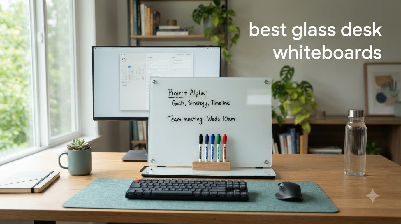 best glass desk whiteboards