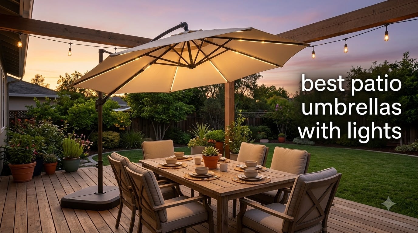 best patio umbrellas with lights