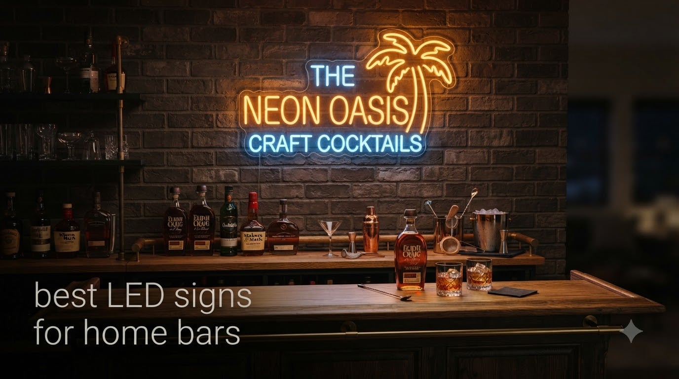 best LED signs for home bars