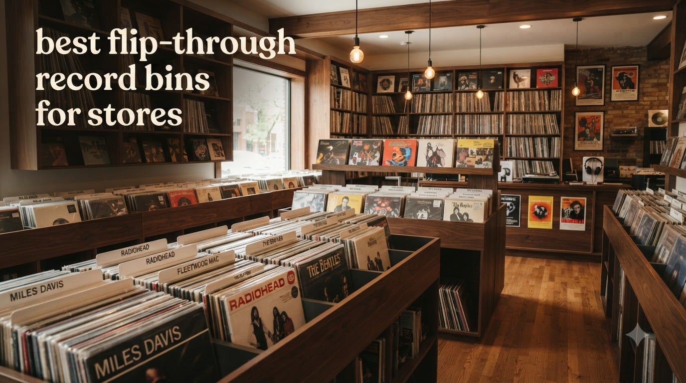 best flip-through record bins for stores