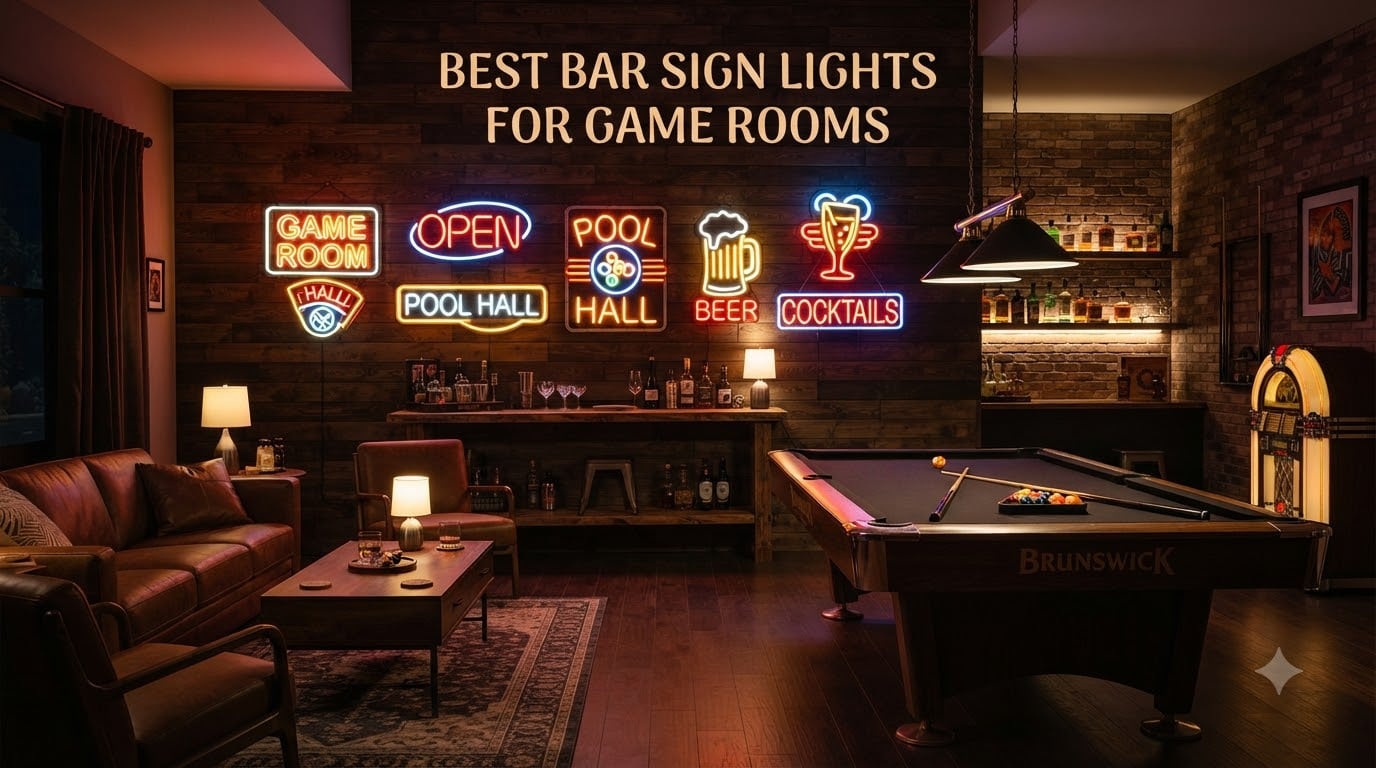 best bar sign lights for game rooms