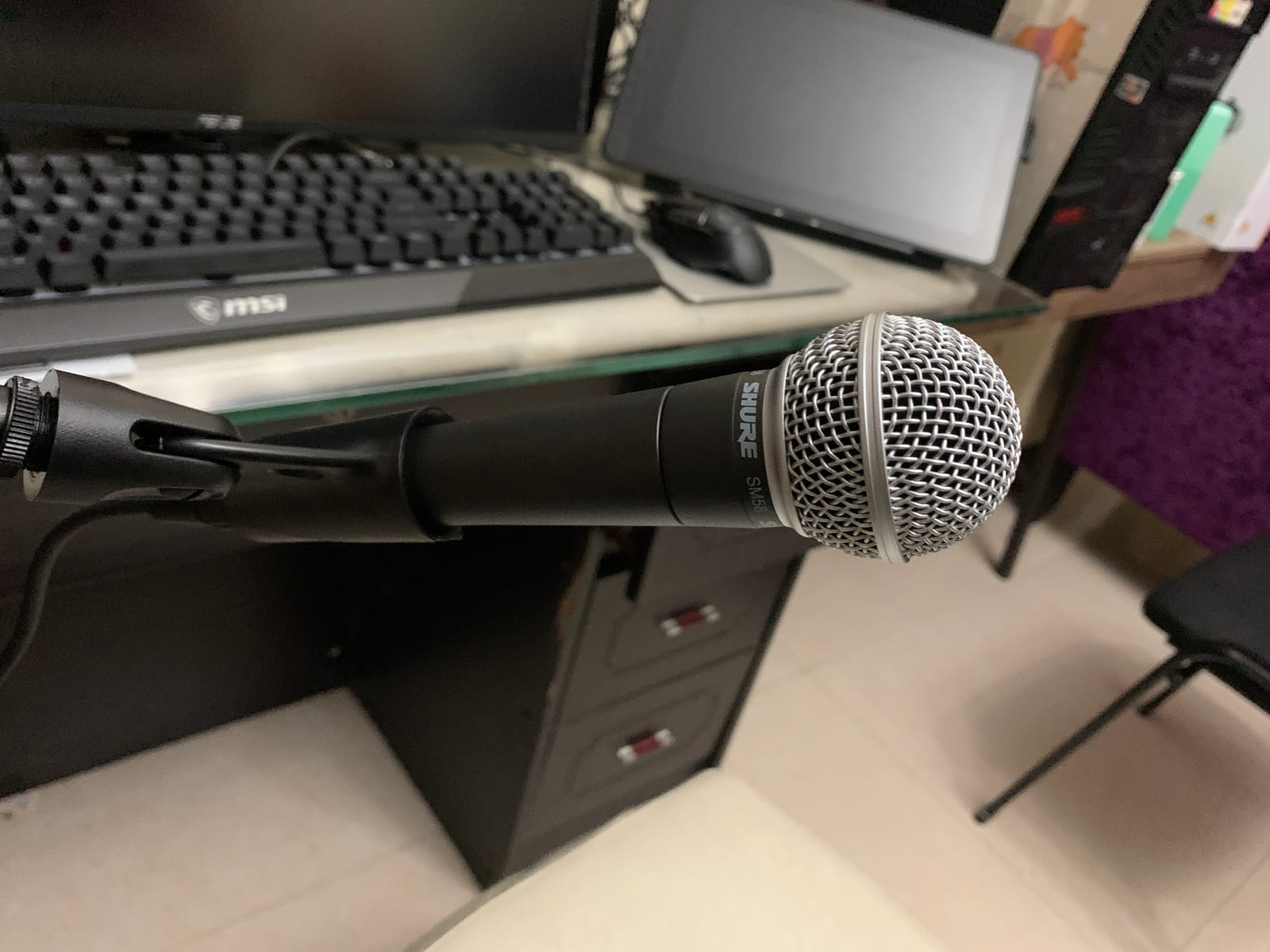 Shure SM58S Pro XLR Dynamic Vocal Microphone with On/Off Switch customer photo 1