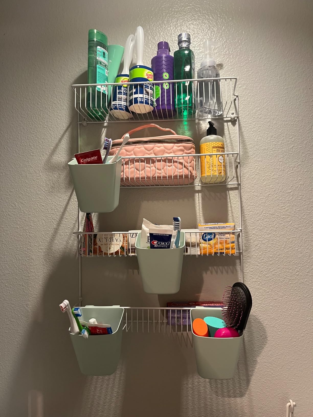 ClosetMaid 3-Tier Hanging Wall Mounted Metal Rack for Spices, Shelf Storage, Pantry Organization, Laundry, Kitchen, Bathroom, White, 8022 customer photo 2