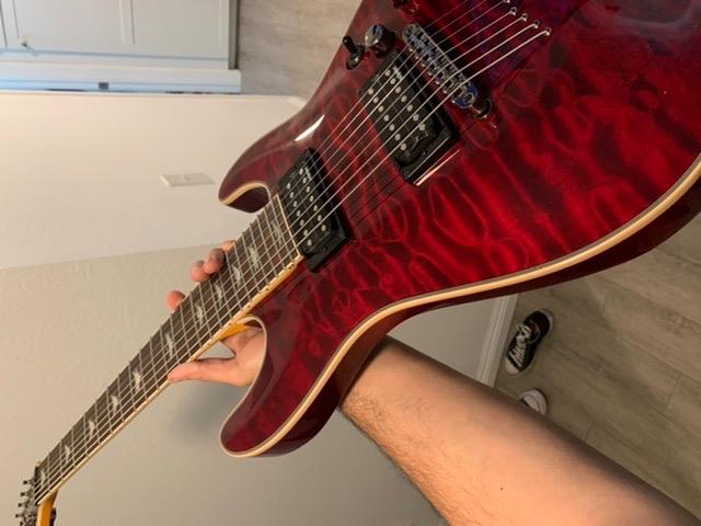 Schecter Omen Extreme-7 Electric Guitar - Black Cherry customer photo 1
