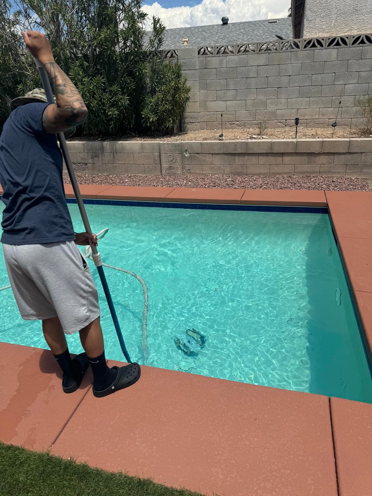 SWIMLINE HYDROTOOLS Manual Vacuum Head Attachment For Inground & Above Ground Pools |Weighted Flexible Swimming Pool Vac Head Rectangle Shape W/ Wheels| Swivel Hose 1-1/4 or 1-1/2’’| Clean 8150 customer photo 1