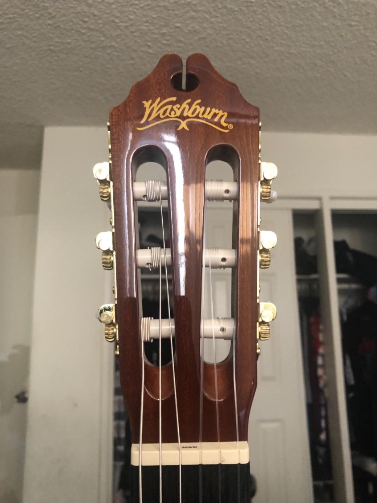 Washburn Classical Series C5CE Classical Acoustic Electric Guitar, Natural customer photo 1