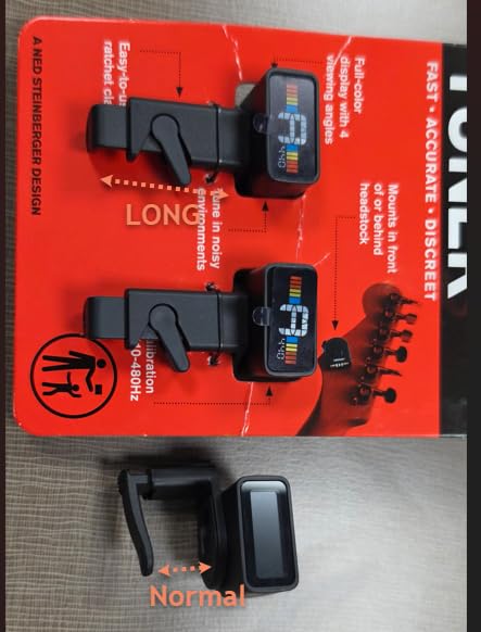 D'Addario Micro Headstock Tuner, 1 Pack | D'Addario tuners deliver fast, accurate tuning with a compact design and clear display for reliable performance. customer photo 1