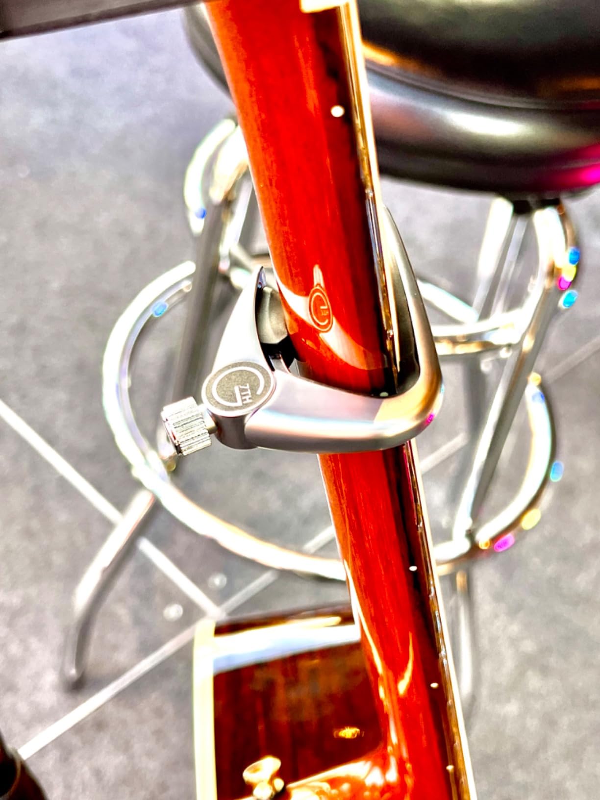 G7th Newport 12 String Silver Guitar Capo - Groundbreaking Compensated String Pad & Adjustable Tension - Capo for 12 String Acoustic and Electric Guitar - UK Designed customer photo 2