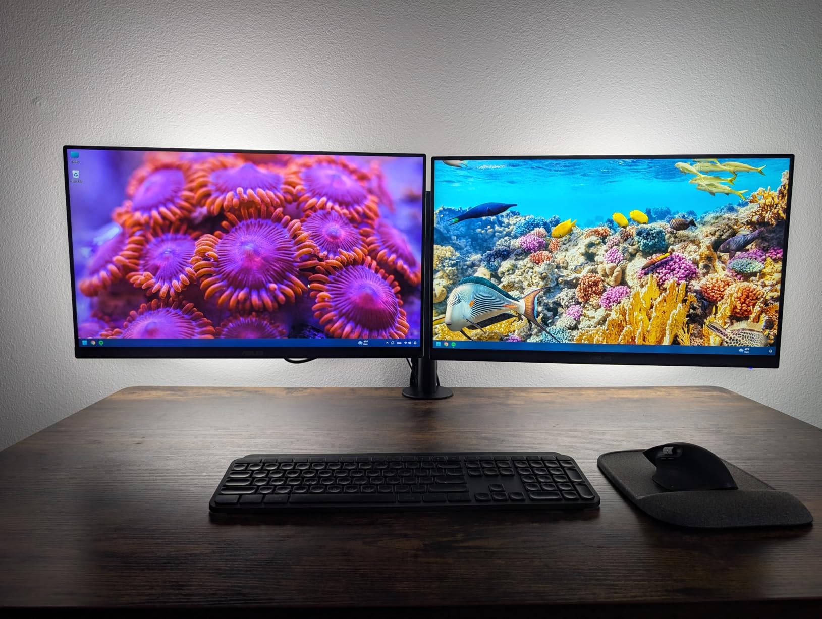 VIVO Dual Monitor Desk Mount, Holds 2 Computer Screens up to 30 inches and 22lbs Each, Heavy Duty Fully Adjustable Steel Stand with C-Clamp and Grommet, Black, STAND-V002 customer photo 1