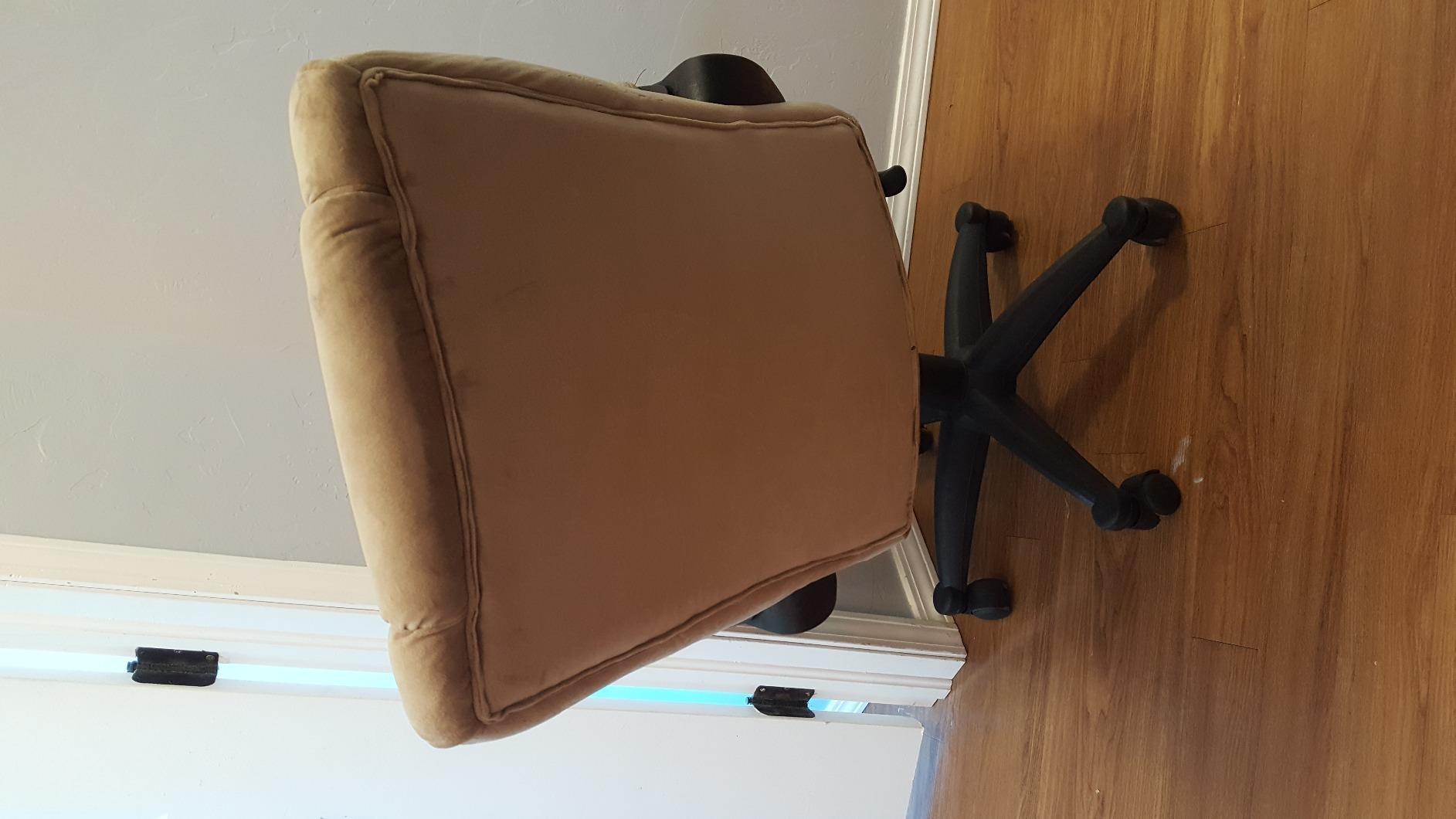 Serta® Hannah Executive Home Office Desk Chair, Ergonomic Mid-Back with Lumbar Support, Firm Seat Cushion, Layered Body Pillows, Padded Armrests, Swivel Base, Easy Assembly, Microfiber, Beige customer photo 1
