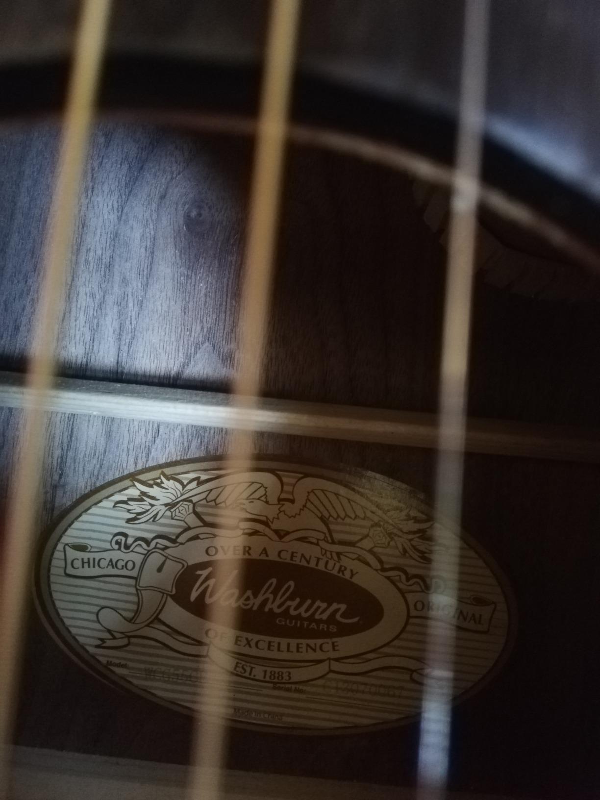 Washburn Comfort Series WCG55CE Acoustic Guitar, Natural customer photo 2