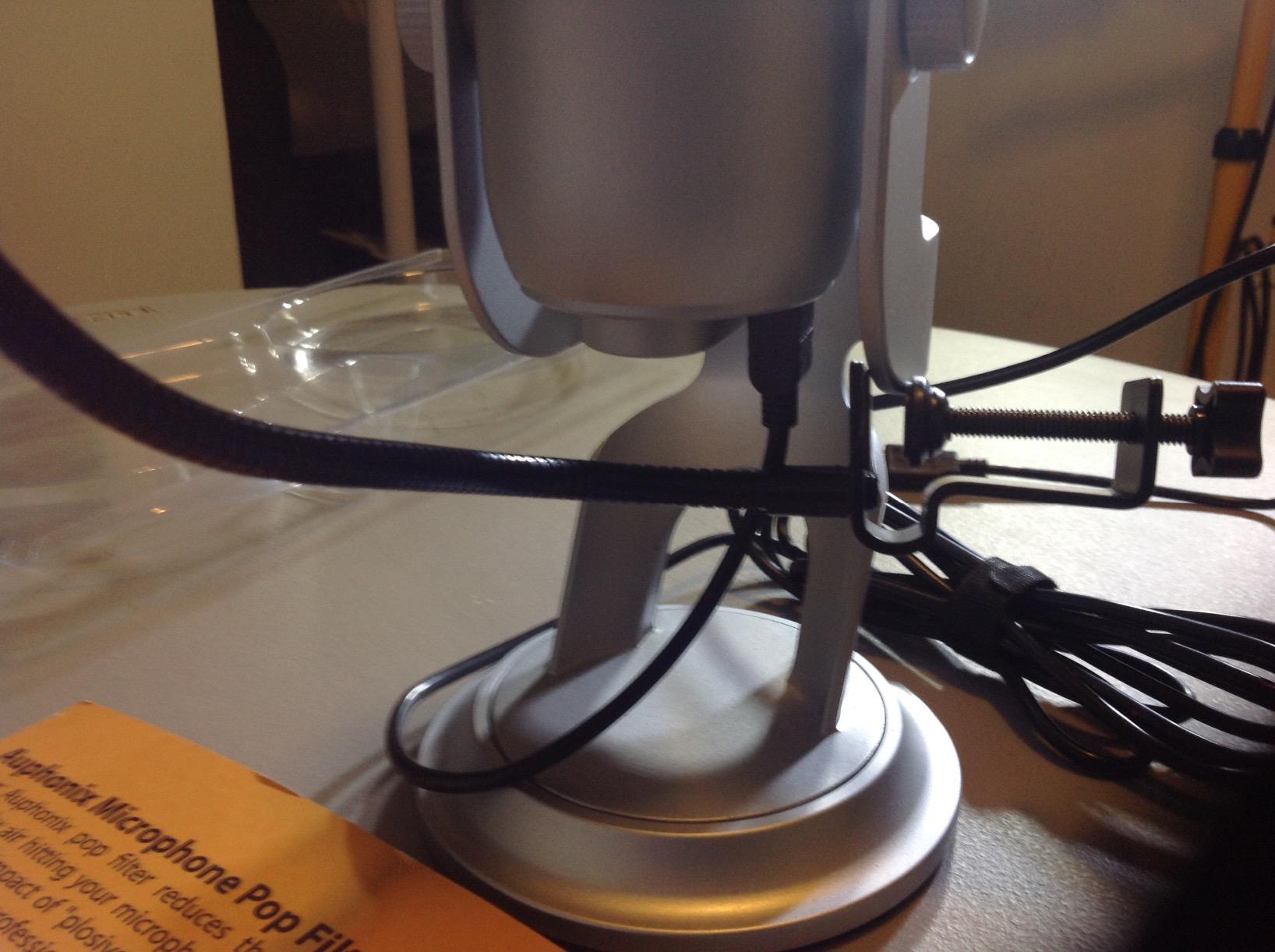 Pop Filter Screen for Microphones - Gooseneck Clamps Compatible with Blue Yeti Microphone customer photo 2