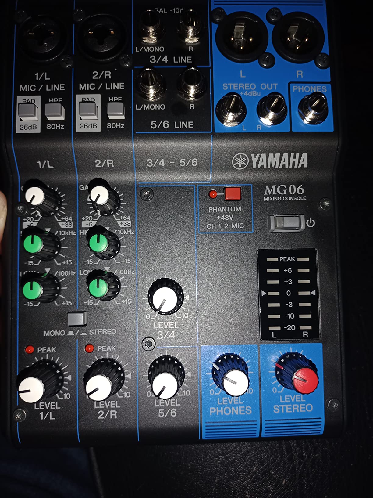 Yamaha MG06 6-Input Compact Stereo Mixer | 6-channel mixer with D-PRE preamps, XLR outputs and EQ for recording, lectures and performances customer photo 1