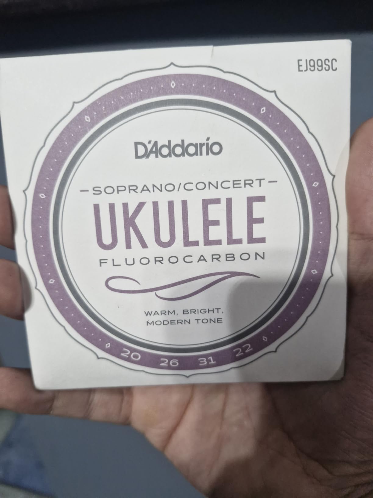 D'Addario Ukulele Strings Fluorocarbon Soprano/Concert EJ99SC, 4-String Set | D'Addario ukulele strings deliver warm tone, excellent intonation, tuning stability and long-lasting performance. customer photo 2