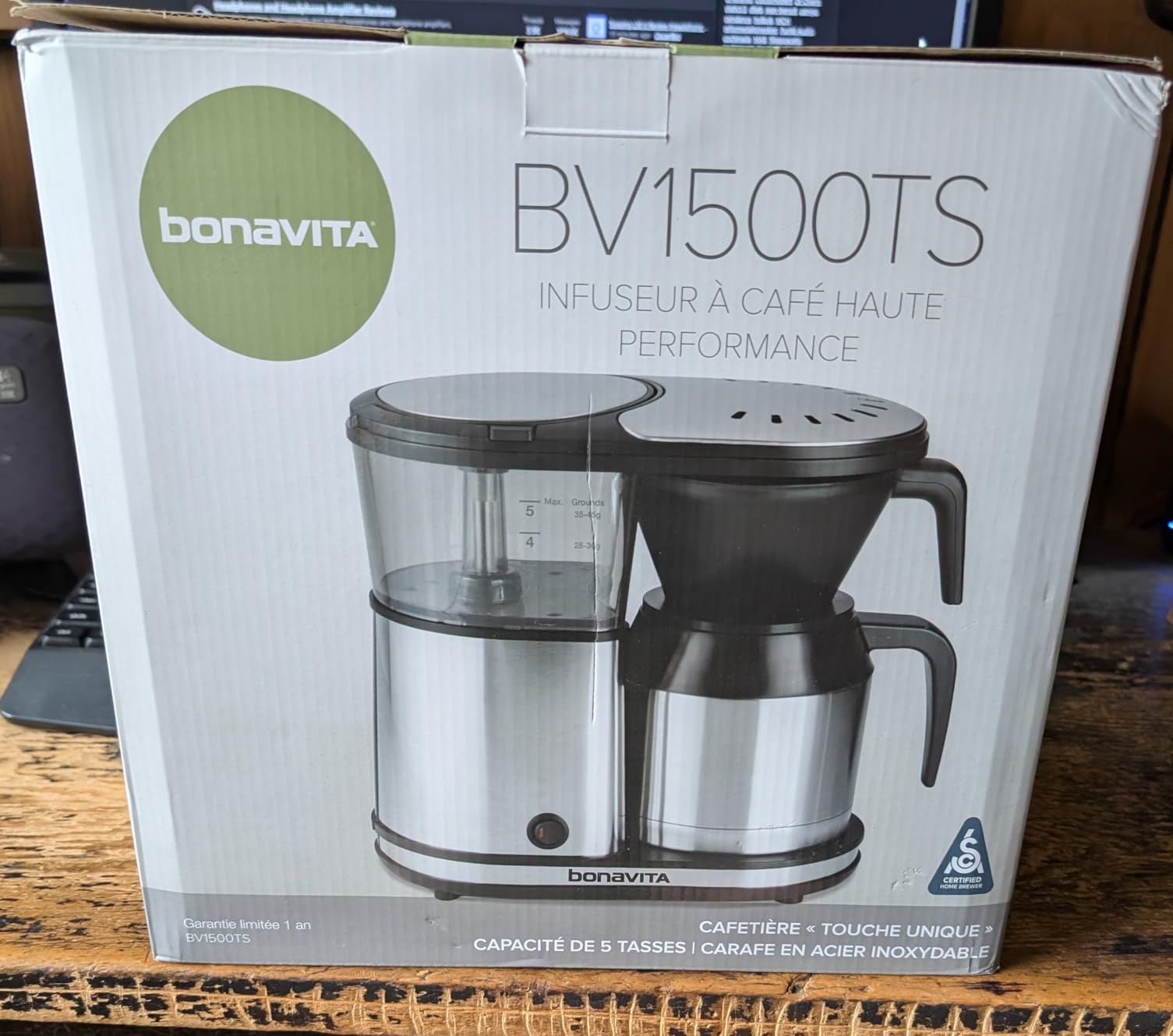 Bonavita 5 Cup Drip Coffee Maker Machine, One-Touch Pour Over, Auto Pause Brewing with Stainless Steel Double Wall Thermal Carafe, SCA Certified, Dishwasher Safe, BV1500TS customer photo 2