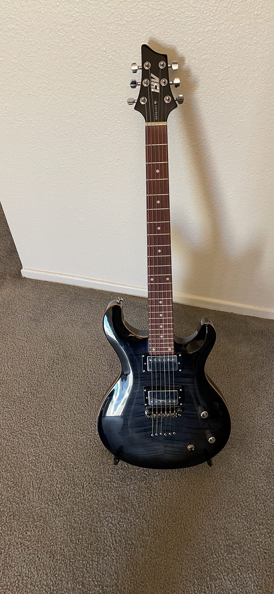 IYV 6 String IP-350 TBK PRS Solid-Body Electric Guitar, Trans Black customer photo 2