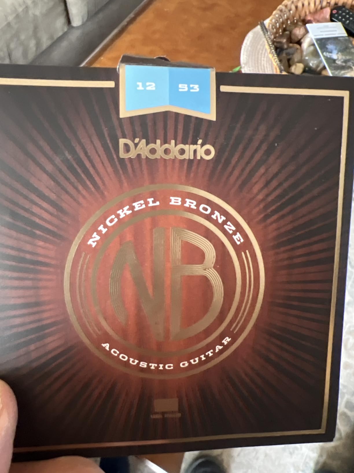 D'Addario Nickel Bronze Acoustic Guitar Strings NB1253, 12-53 customer photo 2