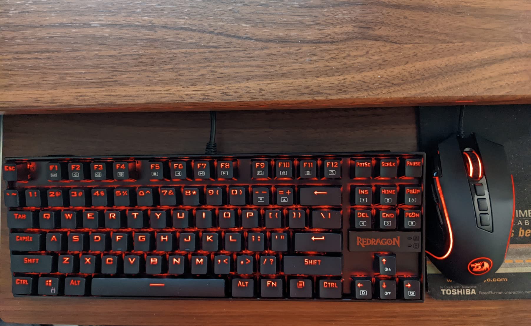 Redragon K552P Mechanical Gaming Keyboard TKL with 18 Backlight Modes, Hot-Swappable Red Switches, 87-Key Compact Ergonomic Design, N-Key Rollover & Software Programmable Macro - RGB, Black customer photo 2