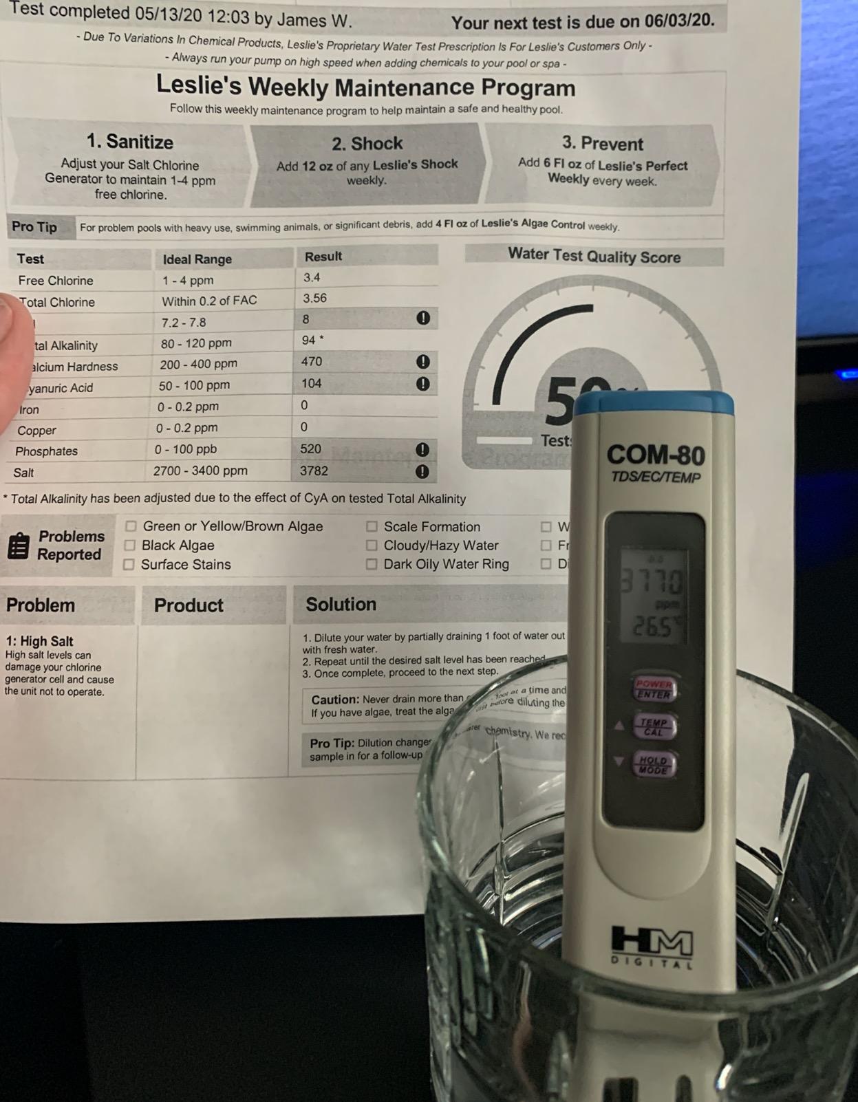SALT-3050 Waterproof IP65 Meter, Digital Salinity PPM Temperature Tester for Salt Water Pool and Koi Fish Pond customer photo 1