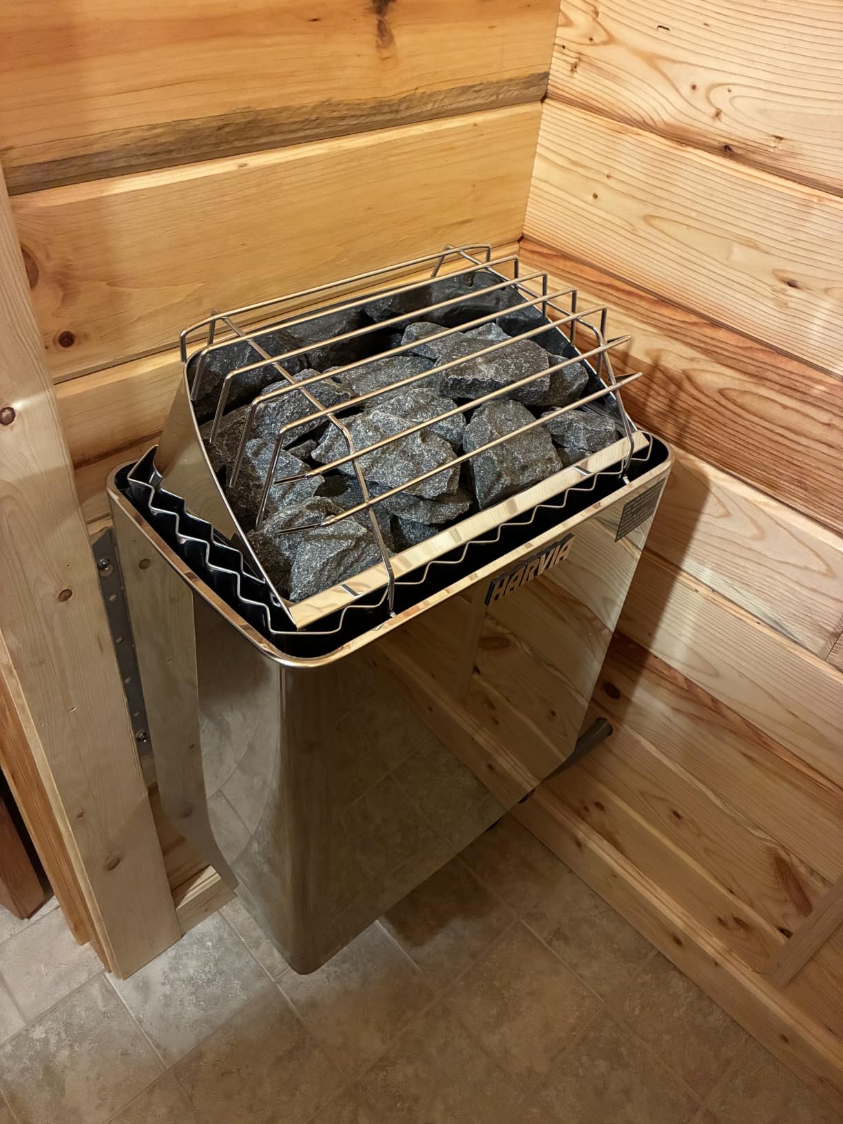 Harvia KIP 4.5KW, 240V-1PH Electric Sauna Heater With Built In Controls (Includes Sauna Stones) customer photo 1