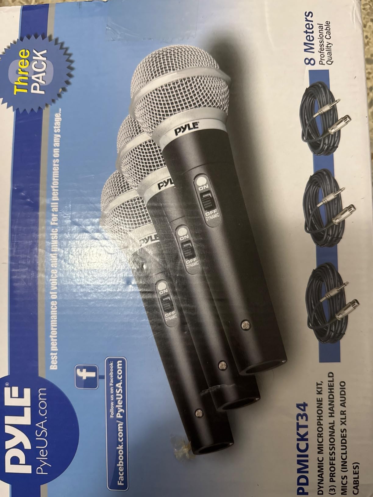 Pyle 3 Piece Professional Dynamic Microphone Kit Cardioid Unidirectional Vocal Handheld MIC with Hard Carry Case & Bag, Holder/Clip & 26ft XLR Audio Cable to 1/4'' Audio Connection (PDMICKT34),Black customer photo 2