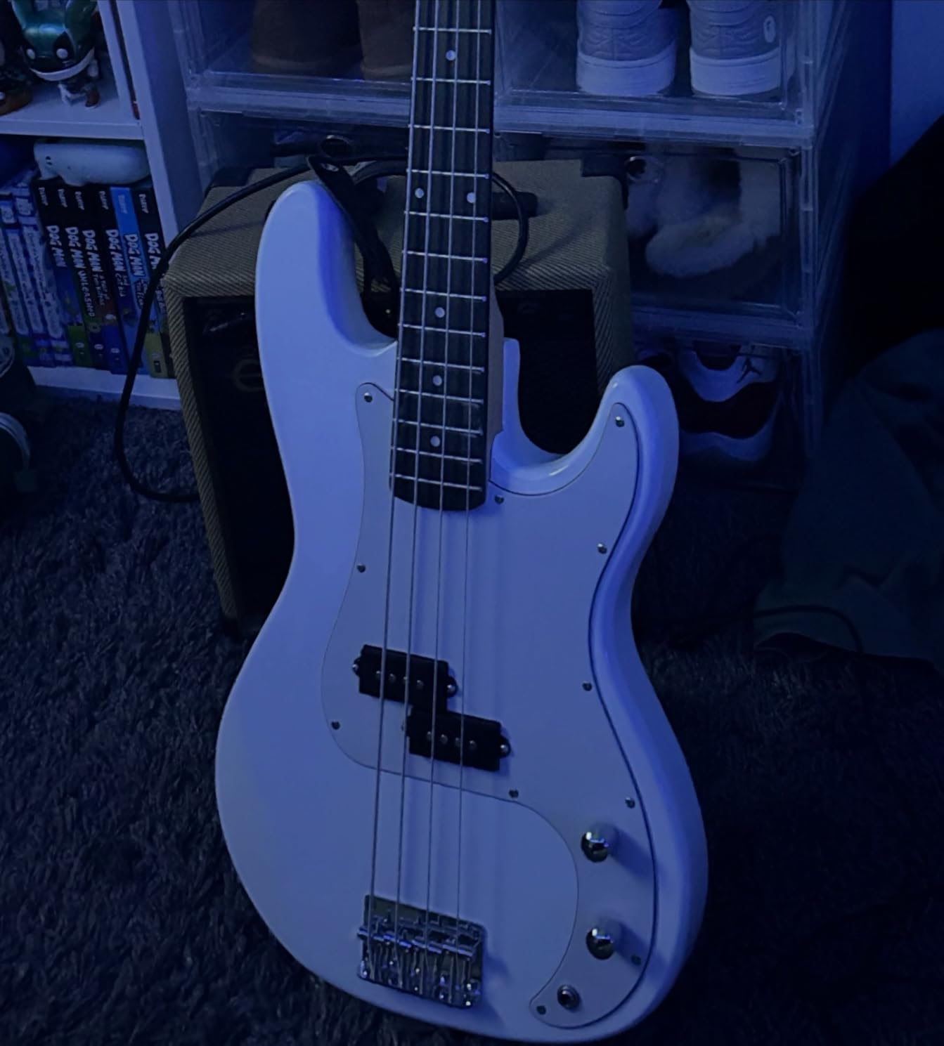 Glarry Electric Bass Guitar Full Size 4 String Rosewood Basswood Fire Style Exquisite Burning Bass (Sunset) customer photo 1
