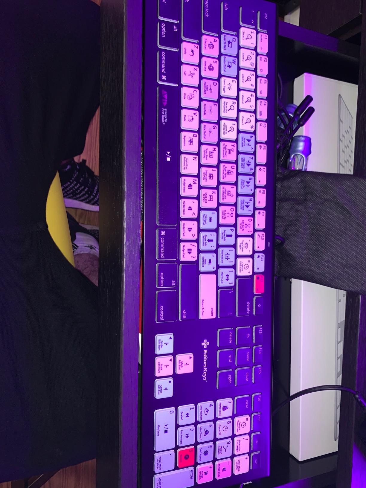 Editors Keys Avid Pro Tools Keyboard for Mac | Fully Backlit Mac Shortcut Keyboard | Genuine customer photo 2