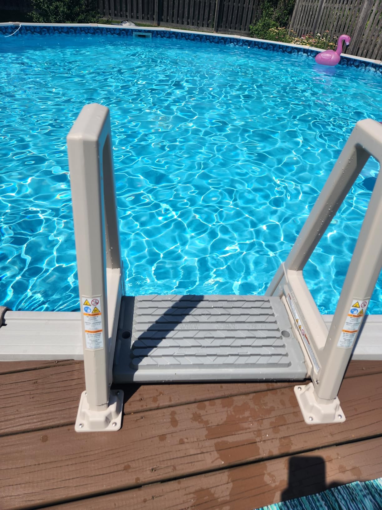 Confer Plastics 6000X Heavy Duty Above Ground in-Pool Swimming Ladder for Decks Adjustable from 42IN to 56IN HIGH customer photo 2
