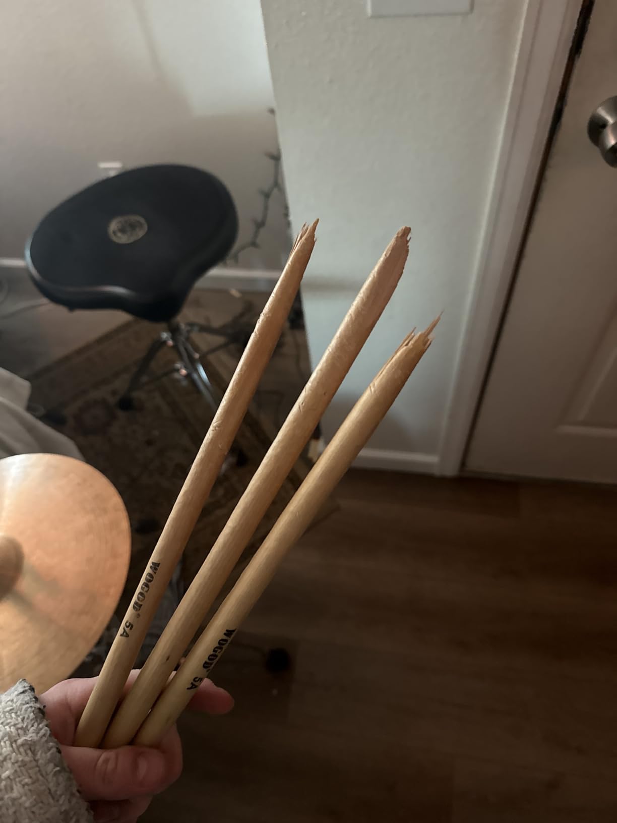 WOGOD 5A Drum Sticks Maple Drumsticks (Two pair) customer photo 2