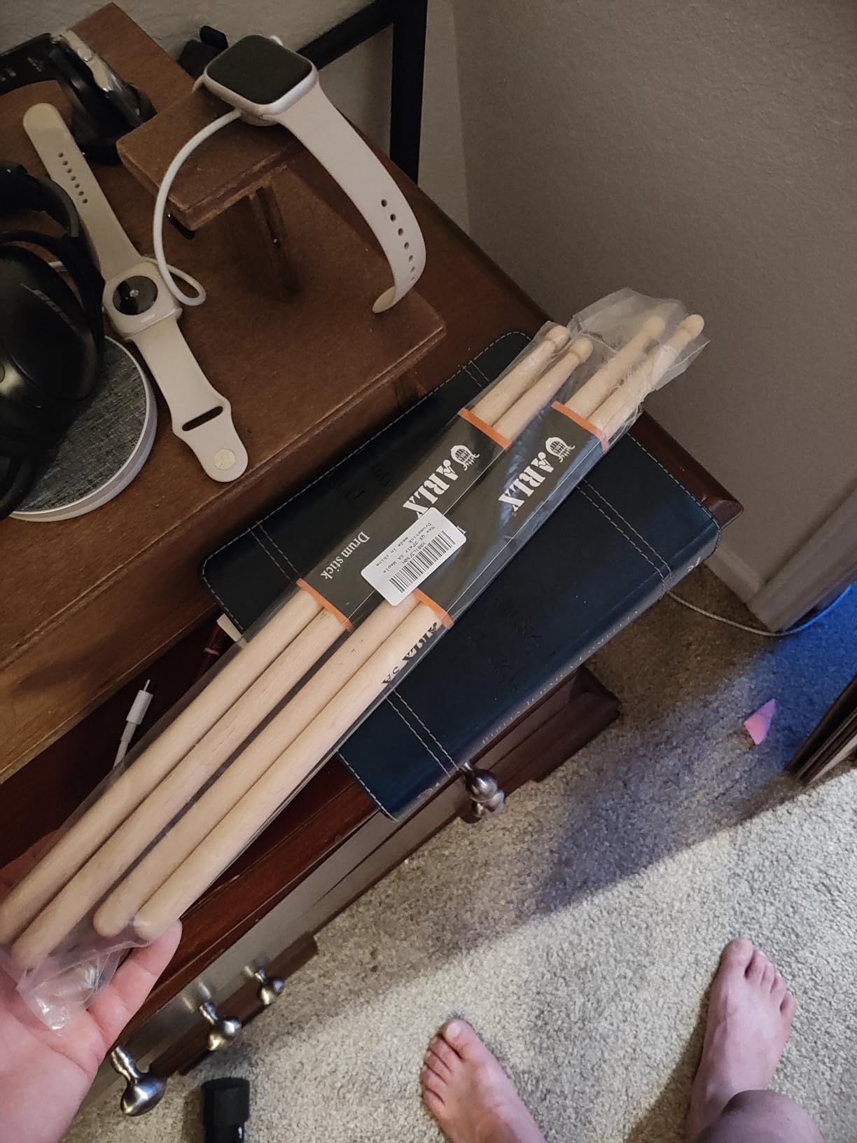 Drum Sticks 5A Wood Tip Drumstick (2 Pair Maple) customer photo 1