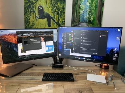 HP VH240a 23.8-inch Full HD 1080p IPS LED Monitor with Built-in Speakers and VESA Mounting, Rotating Portrait & Landscape, Tilt, and HDMI & VGA Ports (2DS80AA#ABA) - Black customer photo 1