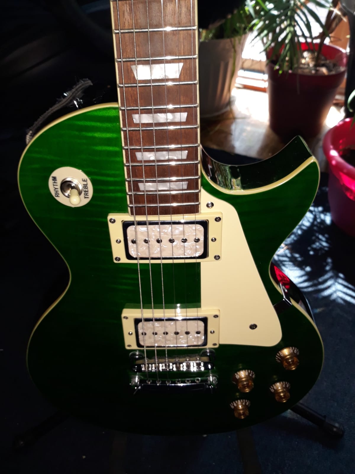 Yibuy Cream Color Pearl P90 Single Coil Bridge & Neck Pickups Set for Electric Guitar Parts customer photo 2
