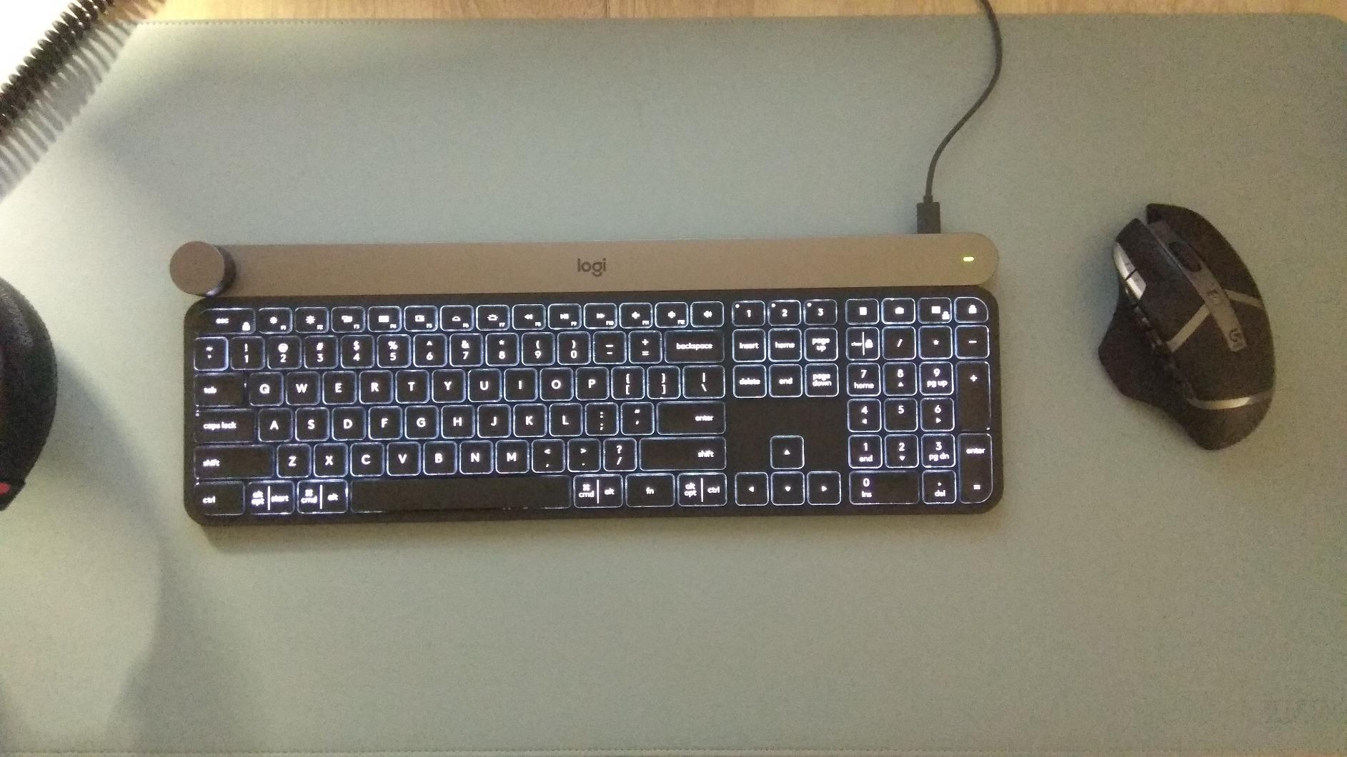 Logitech Craft Advanced Wireless Keyboard with Creative Input Dial and Backlit Keys, Dark Grey and Aluminum customer photo 1