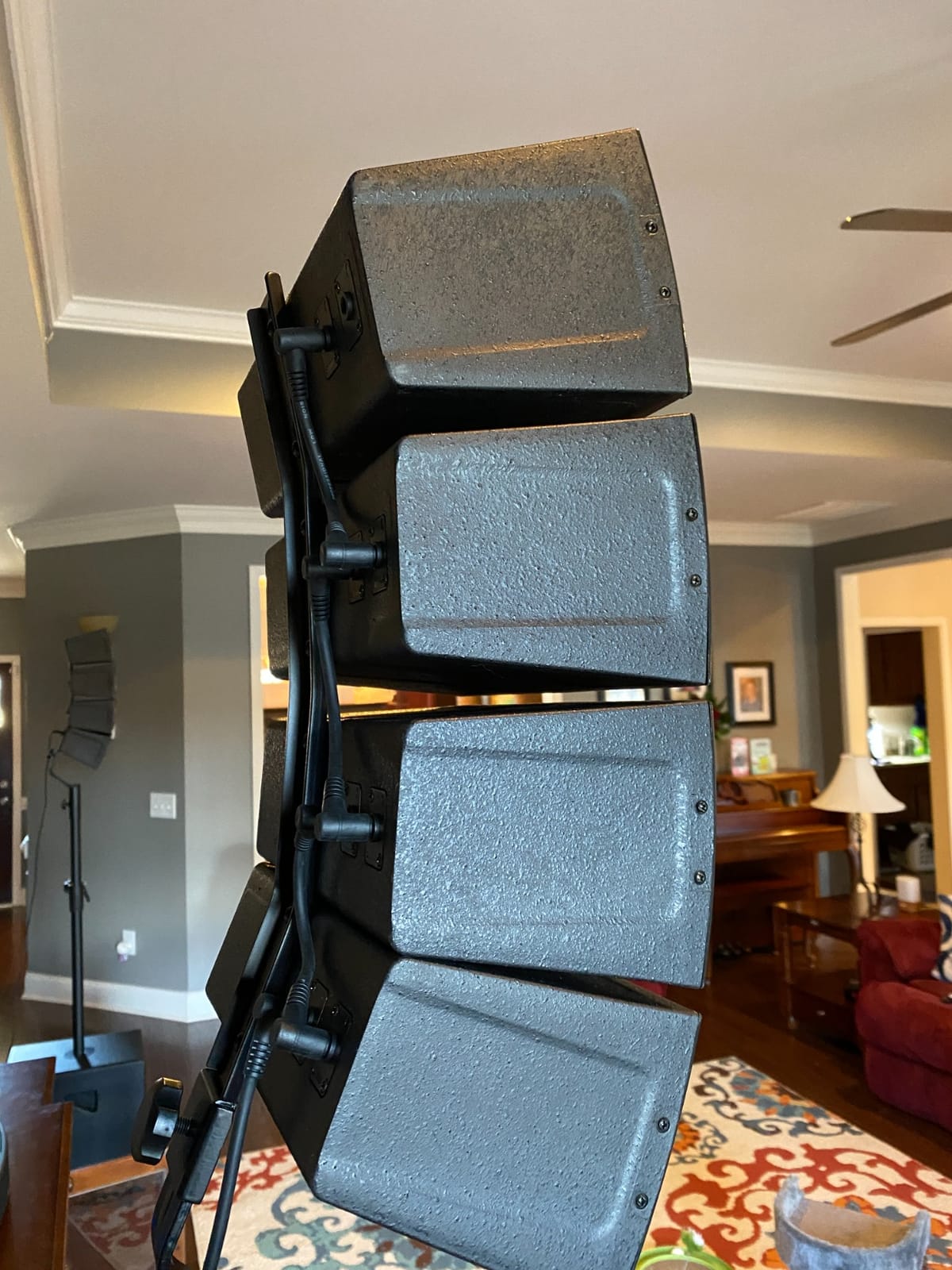 PRORECK Club 3000 12-Inch 4000w DJ Powered PA Speaker System Combo Set with Bluetooth USB Drive Read Function SD Card Remote Control,Two subwoofers and 8 line Array Speakers Set for Church, DJ, Live customer photo 2