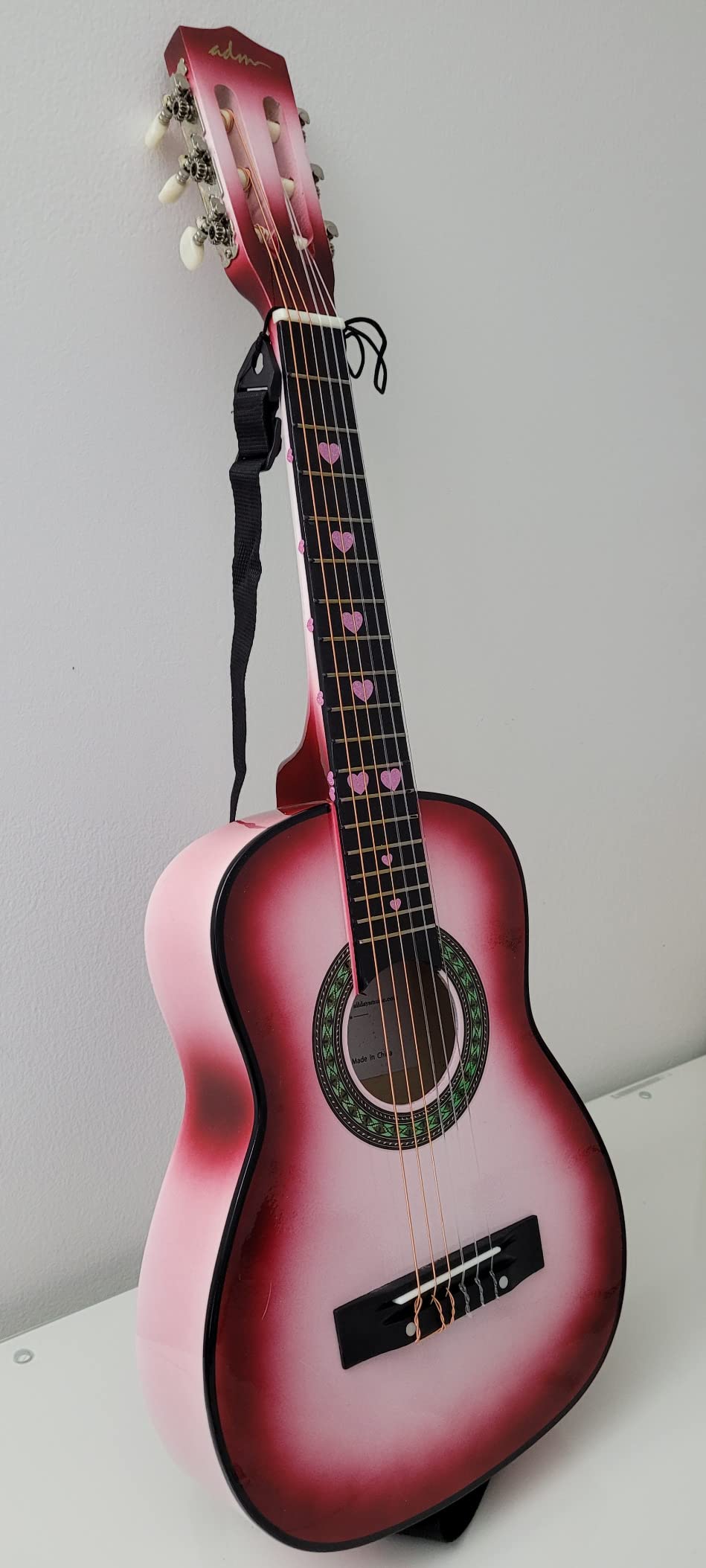 ADM Beginner Acoustic Classical Guitar 30 Inch Nylon Strings Wooden Guitar Bundle Kit for Kid Boy Girl Student Youth Guitarra Online Lessons with Gig Bag, Strap, Tuner, Extra Strings, Picks,Blue customer photo 2