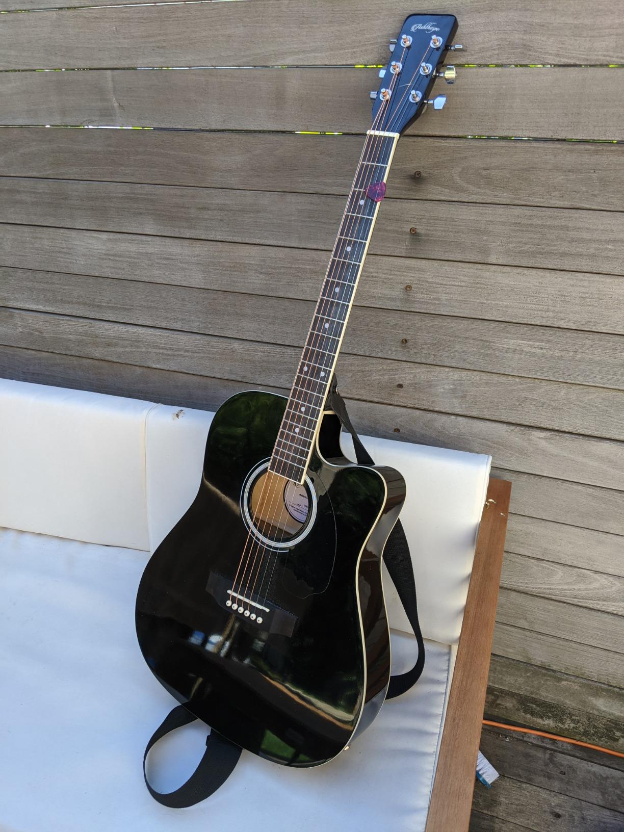 Ashthorpe Full-Size Cutaway Thinline Acoustic-Electric Guitar Package - Premium Tonewoods - Blue customer photo 2