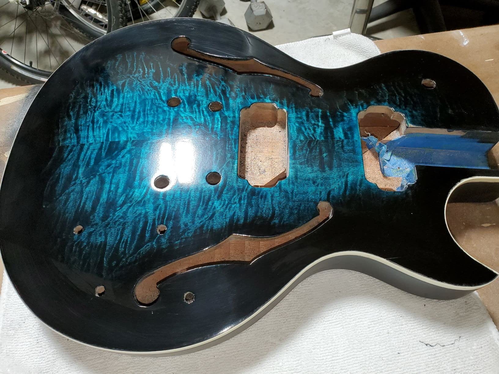 Solo SG Style DIY Guitar Kit, Basswood Body, Flamed Maple Top customer photo 2