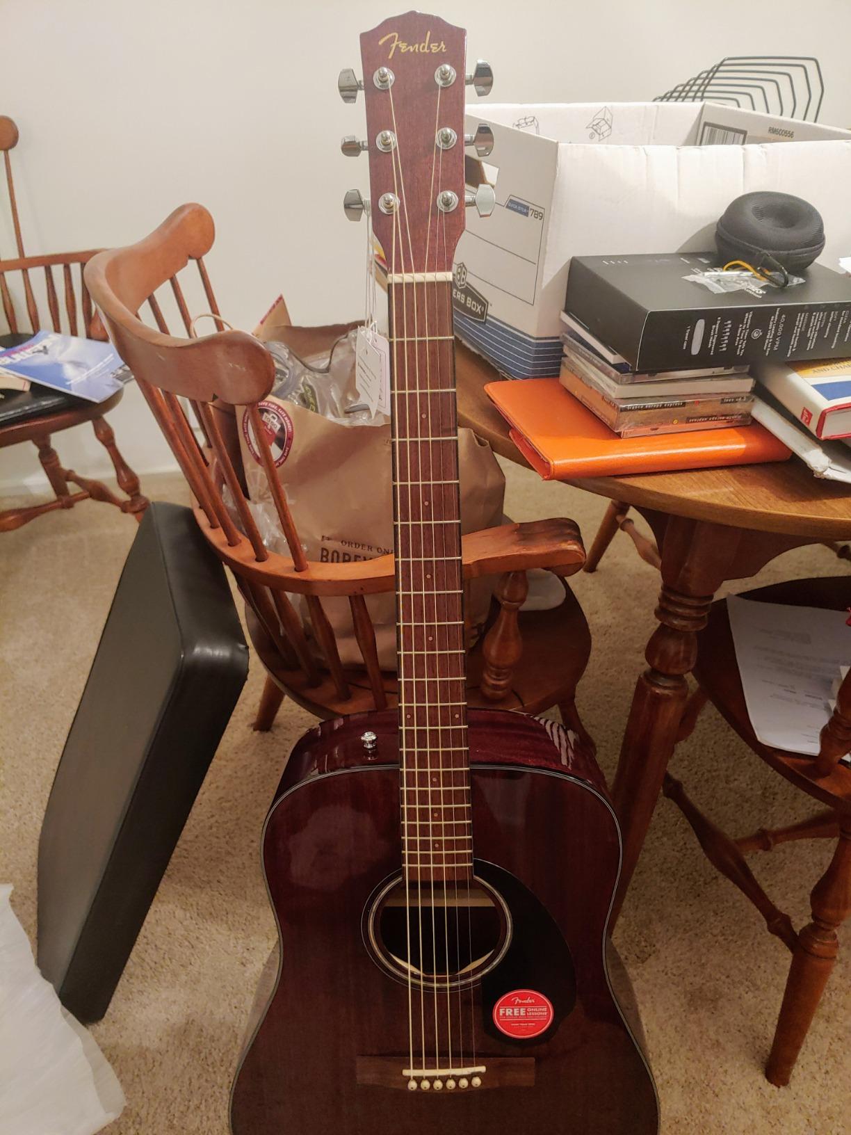 Fender CD-60S Dreadnought Acoustic Guitar, with 2-Year Warranty, Natural customer photo 1